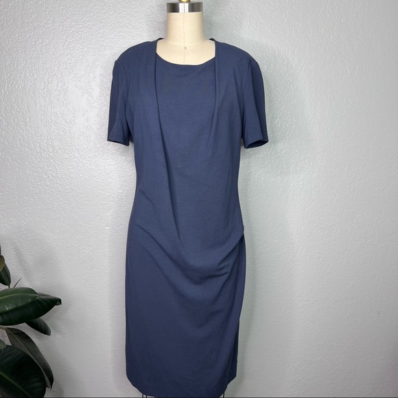 Halston Heritage Asymmetrical Drape professional Dress size 10 - Picture 1 of 7